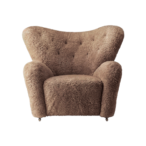 The Tired Man Lounge Chair. Sheepskin - Sahara