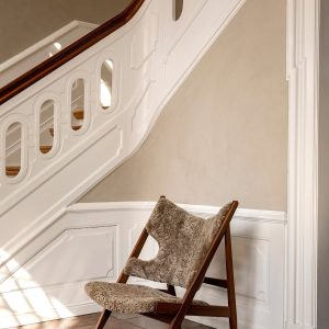 Knitting Chair. Sheepskin